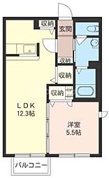 シャーメゾン東千葉 1LDKの間取図画像