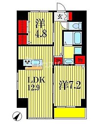 アーバンパレス 2LDKの間取図画像