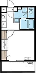 グレイス蘇我 1Kの間取図画像