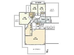 パークハウス・ジオ六番町 3LDKの間取図画像