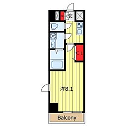 GRAN　PASEO田端C 4階1Kの間取り