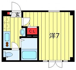 Logement板橋徳丸-2 1Kの間取図画像