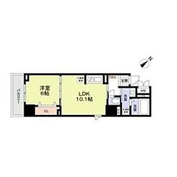 アーバン尾久 6階1LDKの間取り