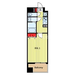 EsTRUTHPlus西日暮里 1Kの間取図画像