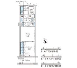 パークアクシス駒込ヒルトップ 1DKの間取図画像