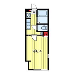 フラシア鶯谷 1Kの間取図画像