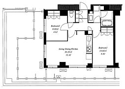 フレンシア田端南 2LDKの間取図画像