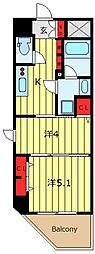 ティモーネグランデ町屋 2Kの間取図画像