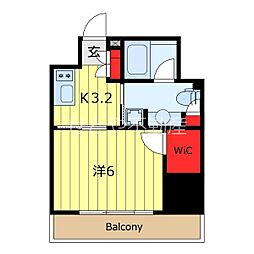 ステイシス町屋 1Kの間取図画像