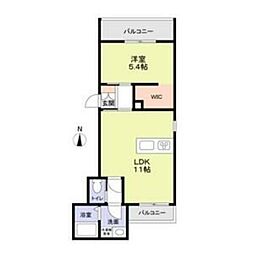 リヒトハイム 1LDKの間取図画像