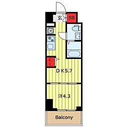 COMFORIALIV根岸二丁目 1DKの間取図画像