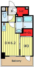 ORMECOURT日暮里イースト 1DKの間取図画像