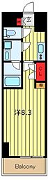 イアース西日暮里 1Kの間取図画像