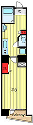 TRADIS日暮里S 1Kの間取図画像