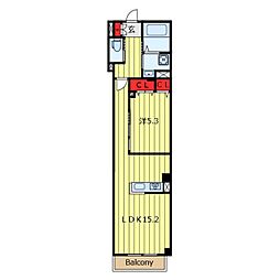 BlancPierre 1LDKの間取図画像