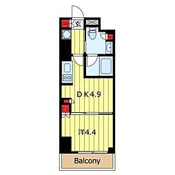 ONE ROOF RESIDENCE NISHINIPPORI 1DKの間取図画像