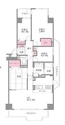 須磨パークヒルズG棟GEMINI 4LDKの間取図画像