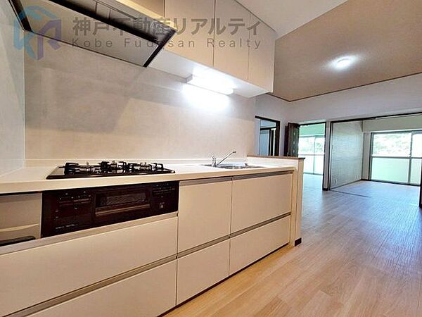 ◆スタイリッシュなシステムキッチンで、作業スペースも広々。リビングとつながる開放的な空間で家族との会話も弾みます。