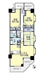 間取図画像 3LDK