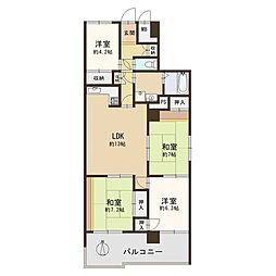 シャトー明石 4LDKの間取図画像
