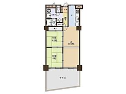 湊川パークハイツ 2LDKの間取図画像