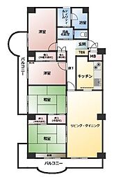 熊内台セントポリア 4LDKの間取図画像