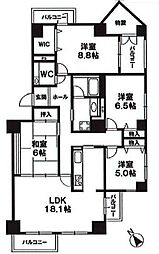 シーアイマンション須磨エクシード 4LDKの間取り