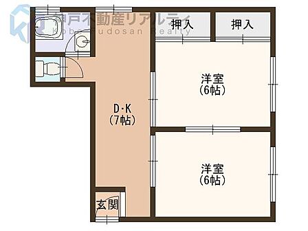 2DK 間取り