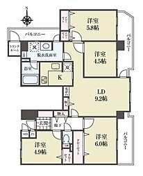 グリーンパーク新小岩 4LDKの間取り
