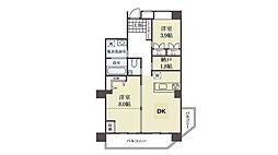 オアーゼ上篠 2SDKの間取図画像