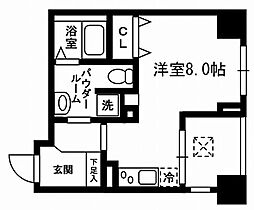 レジディア東日本橋 ワンルームの間取図画像