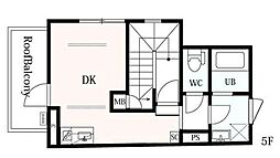 ザ・ヴァーテックス碑文谷 ワンルームの間取図画像