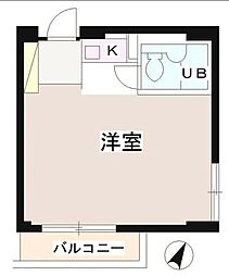パーク・ノヴァ渋谷 ワンルームの間取図画像