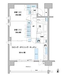 ガーデニエール砧レジデンス 1SLDKの間取図画像