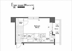 PRIMEURBAN初台 ワンルームの間取図画像