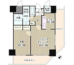 トレステージ目黒 1LDKの間取図画像