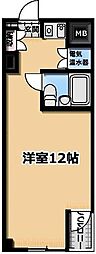 俳優座ビル ワンルームの間取図画像
