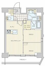 リビオメゾン戸越銀座 2LDKの間取図画像