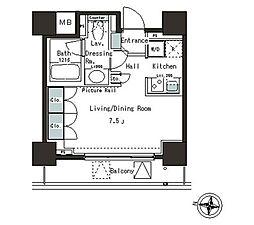 ParkAxis本郷の杜 1Kの間取図画像