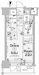 makes新中野ASYLCOURT 1DKの間取図画像
