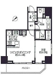 ザ・パークハウス麹町レジデンス 1LDKの間取図画像