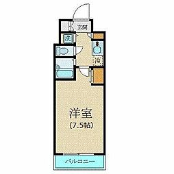 カスタリア新宿 1Kの間取図画像