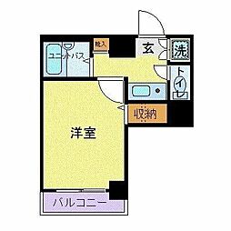 Loire小石川植物園 1Kの間取図画像