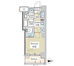パークアクシス高田馬場テラス 1Kの間取図画像