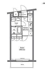 Aden北沢 1Kの間取図画像