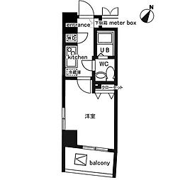 レジディア日本橋人形町2 1Kの間取図画像