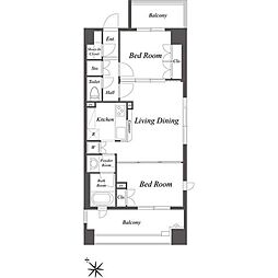 グレースレジデンス東京 2LDKの間取図画像