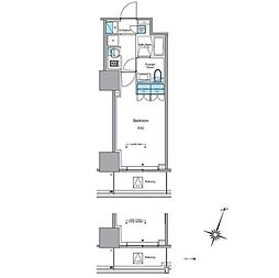 ルフォンプログレ渋谷ヒルトップ 1Kの間取図画像