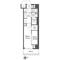 杉並区荻窪2丁目マンション 2Kの間取図画像