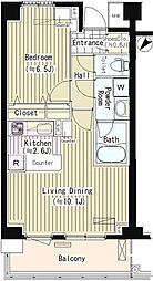 プライムアーバン東中野コート 1LDKの間取図画像